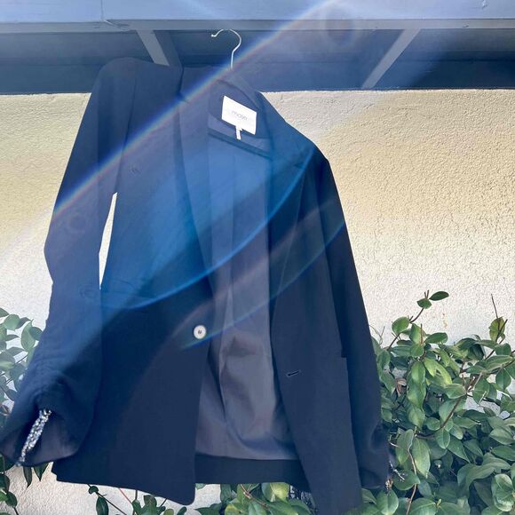 Maje Single-Button Notched Lapel Flap Pockets Blazer Womens Black Size 36 Small - Picture 5 of 7